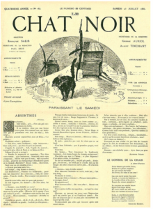 N° du journal du Chat Noir et du cabaret éponyme dirigé par Rodolpge Salis